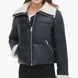 Levi’s  faux Leather puffer jacket